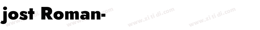 jost Roman字体转换